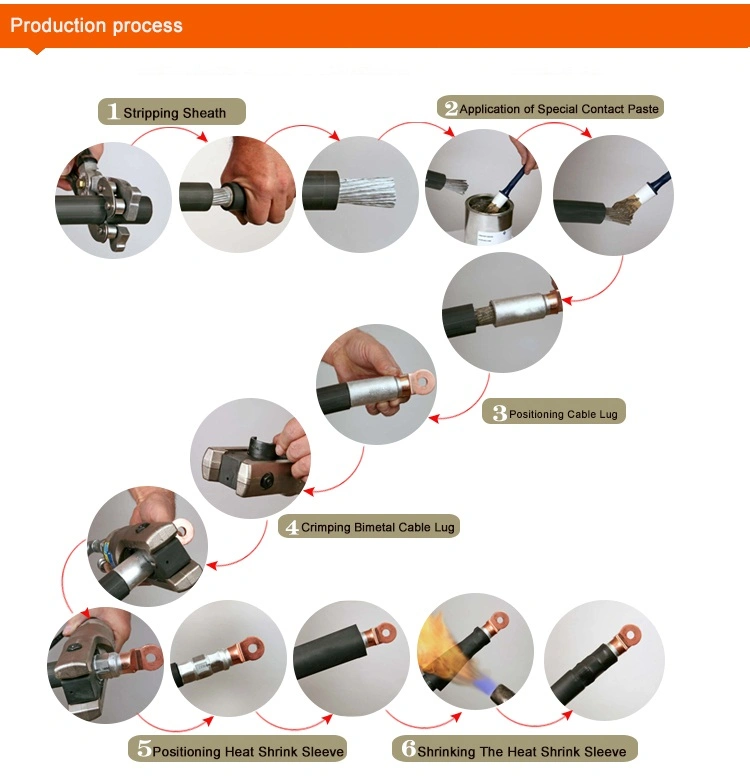 Tin Plated Copper Crimping Terminal Connector Cable Lugs