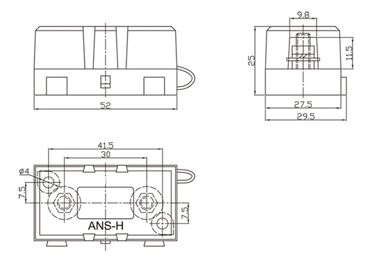 Auto Fuse Holder Ans-H PC Hoursing Reomax Design Self-Owned Brand Manufacturer with Tatf16949